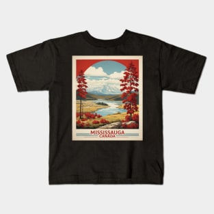 Mississauga Ontario Canada Vintage Poster Tourism Kids T-Shirt